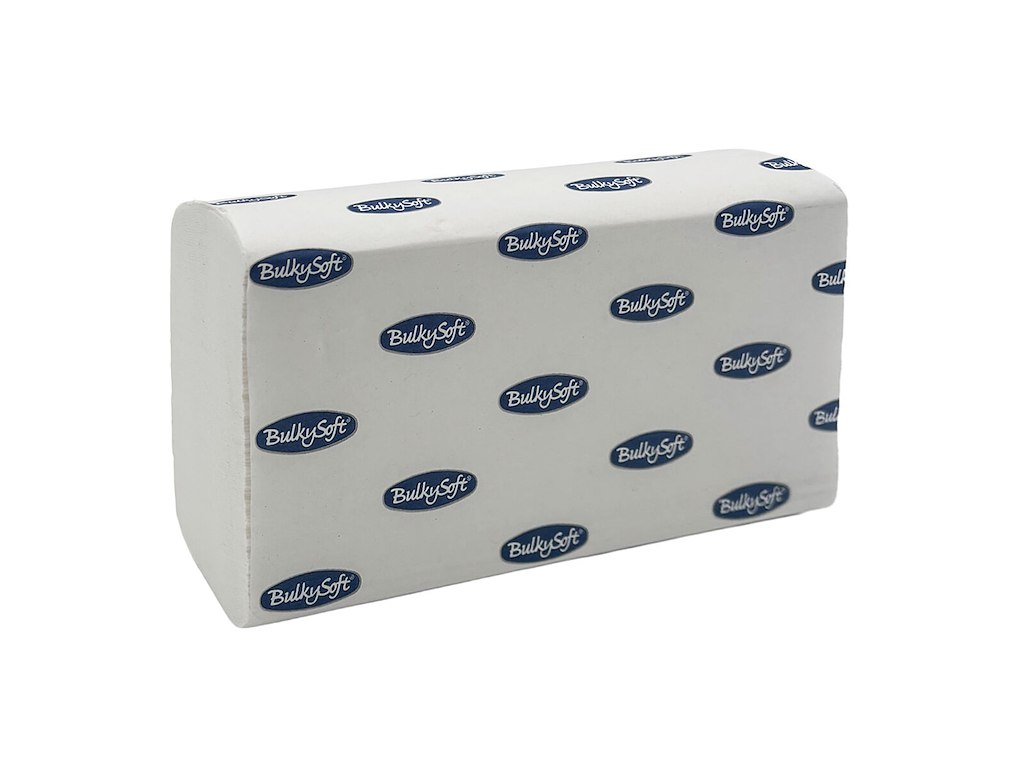 Håndklædeark Bulkysoft Luxury Z-fold 3-lag L21.5 x B24 x D8 cm Nyfiber Hvid