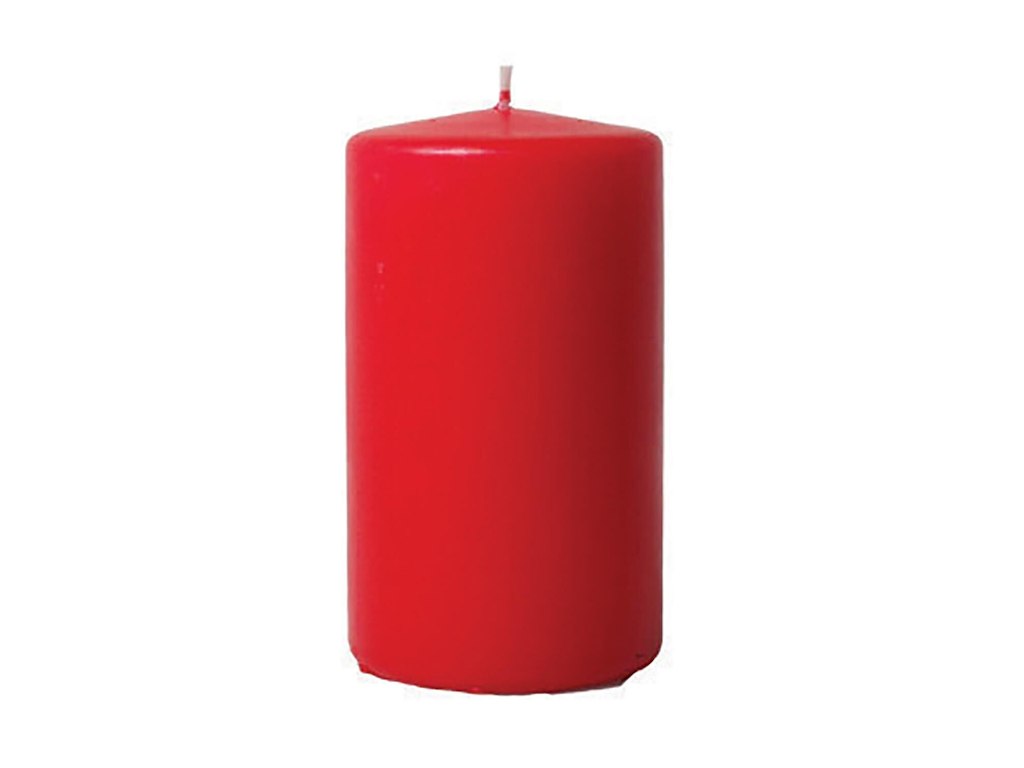 Bloklys Ø60x180 mm Brændetid 60 timer Rød