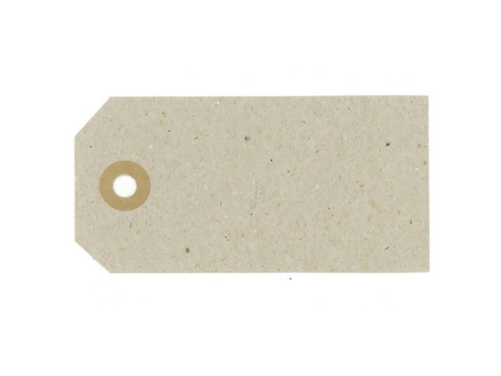 Manillamærke 3x6 cm uden Patentring Neutral
