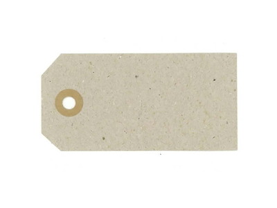 Manillamærke 3x6 cm uden Patentring Neutral