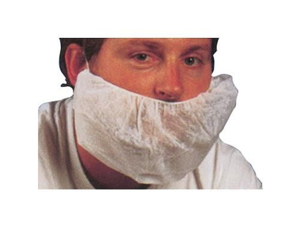 Skægbind One Size med Elastik Hvid