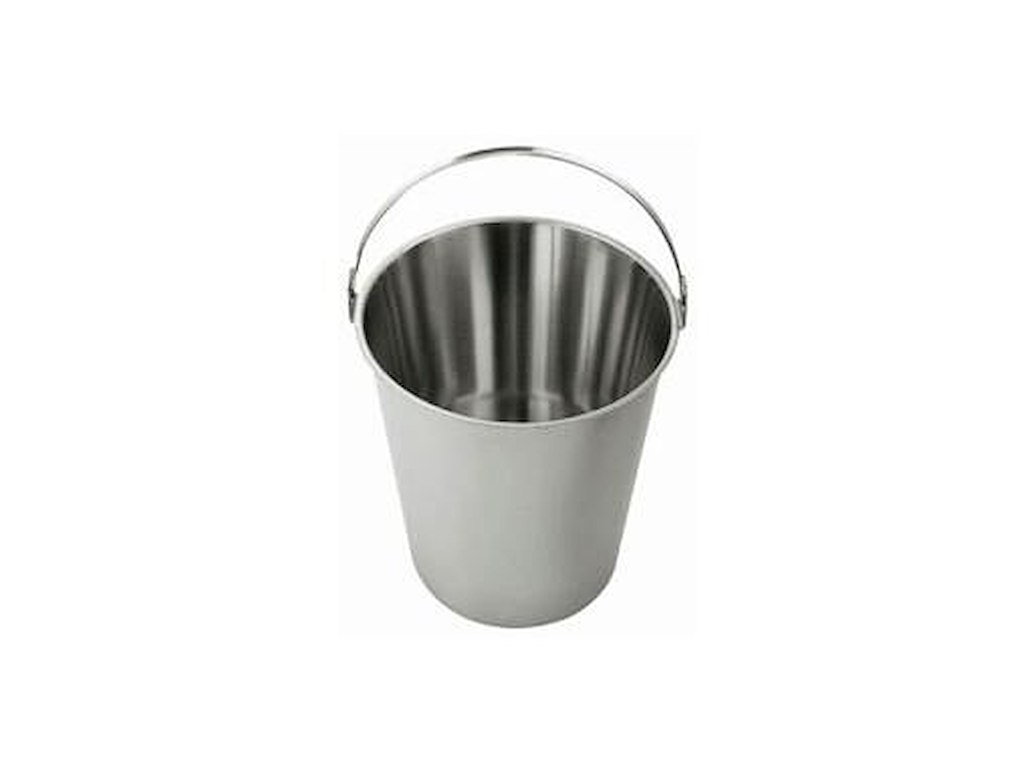 Spand 12 ltr Ø30x27 cm med Hank Rustfrit stål