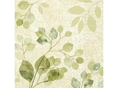 Serviet 3-lag 33x33cm Paisley Leaves