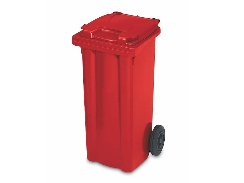 Affaldscontainer 120 ltr 2-hjulet Rød