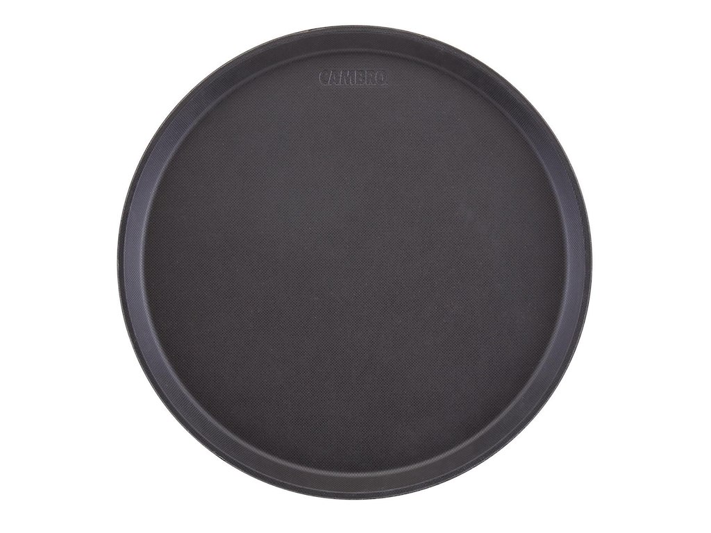 Tjenerbakke Cambro Ø35.5cm Glasfiber og antislip gummioverflade Sort
