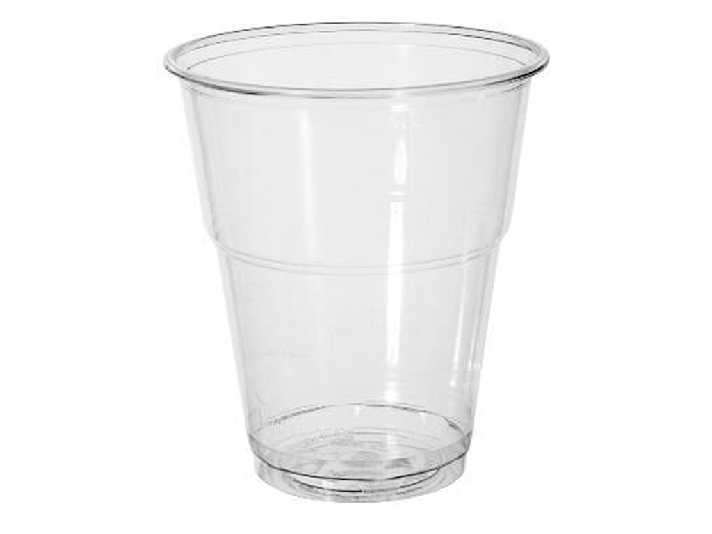 Plastglas 30 cl Bioware H110 mm Ø95 mm Bionedbrydelig PLA Klar