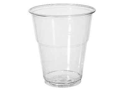 Plastglas 30 cl Bioware H110 mm Ø95 mm Bionedbrydelig PLA Klar
