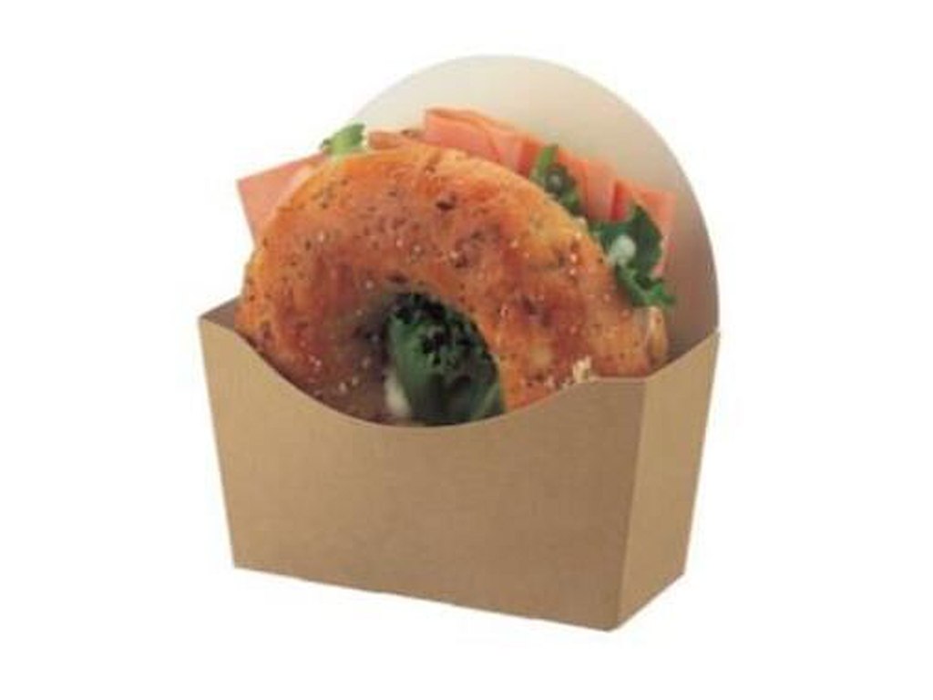 Bæger bagel 120x46x60/120 mm brun/hvid