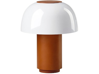 Lampe LED Zone Harvest moon Ø18xH22cm Terracotta/Hvid
