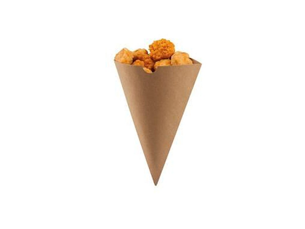 Pommes Frites Kræmmerhus B182xH182mm Pap/Plast Brun