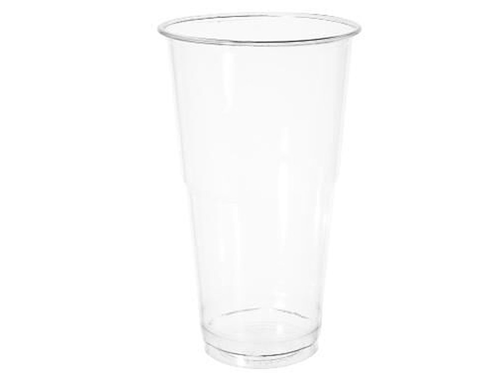 Plastglas 50 cl Bioware H164 mm Ø95 mm Bionedbrydelig PLA Klar