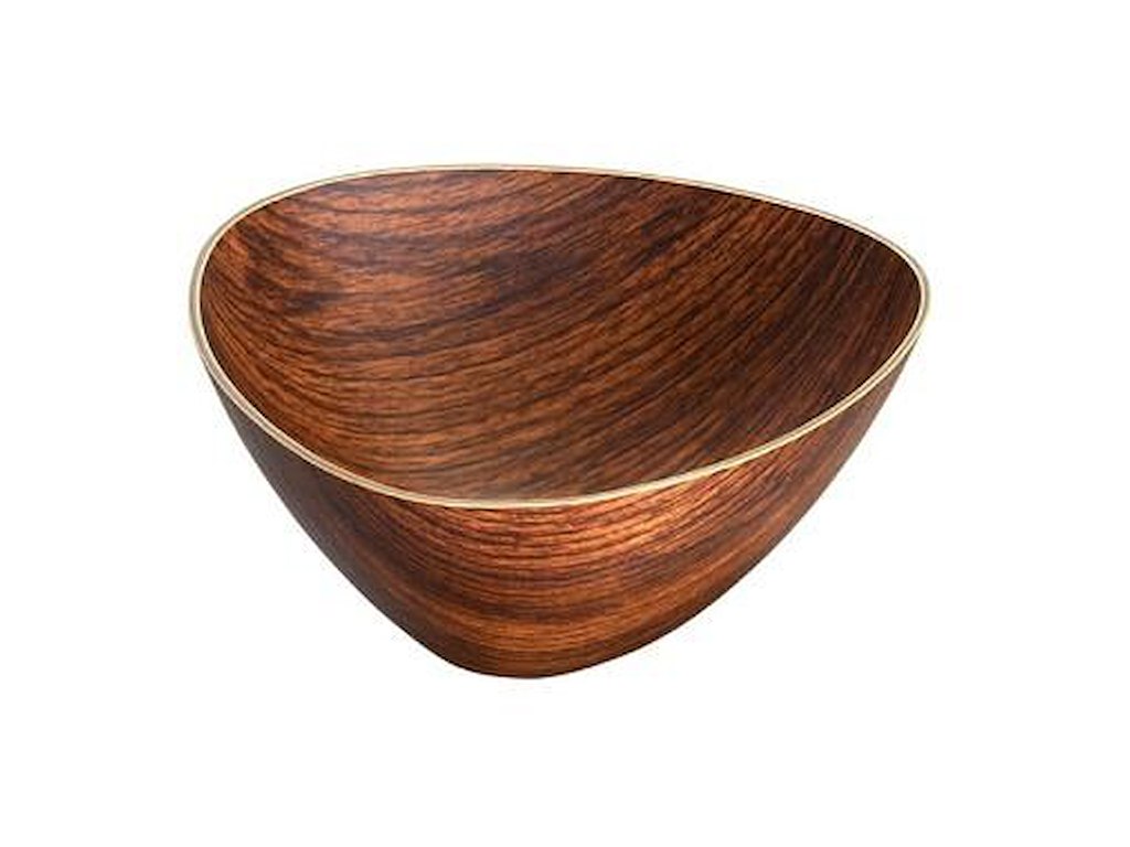 Skål Retro 19.5x19.5x10 cm Trekant PS Brun