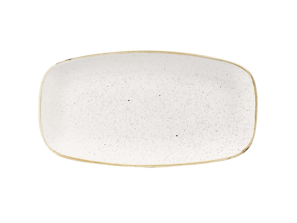Serveringsfad Stonecast 35.5x18.9 cm Porcelæn Vanilje