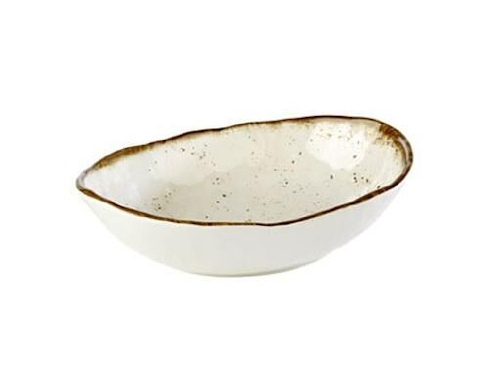 Skål Stoneart 1.2 ltr 28.5x21x7.5 cm Melamin Hvid/Brun stenlook