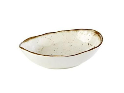 Skål Stoneart 1.2 ltr 28.5x21x7.5 cm Melamin Hvid/Brun stenlook