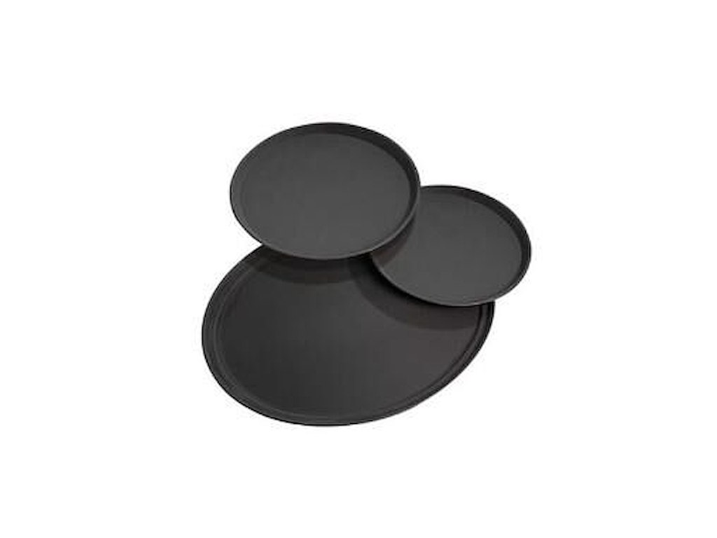 Tjenerbakke Ø40.5 cm med Antislip Polyester Sort