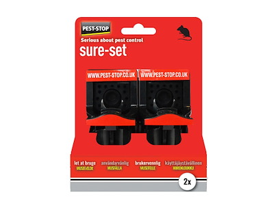 Skadedyrsbekæmpelse Pest-Stop Sure-set musefælde plast sort 2 stk