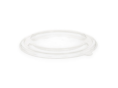 Plastlåg Verive rundt PET Ø185mm klart til brun kraft salatskål