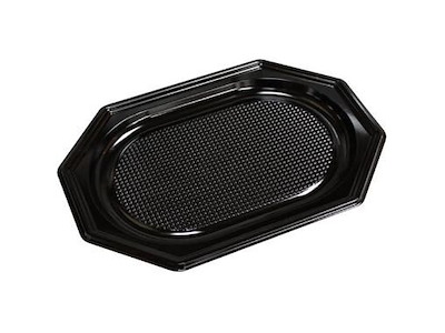 Fad 25x35 cm Lille Plast PET Sort Låg på 73701