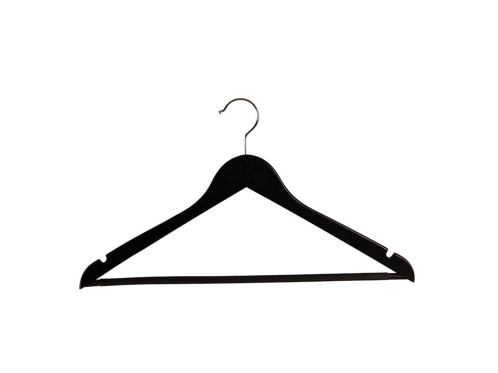 Bøjle med pind Træ 45 cm Sort