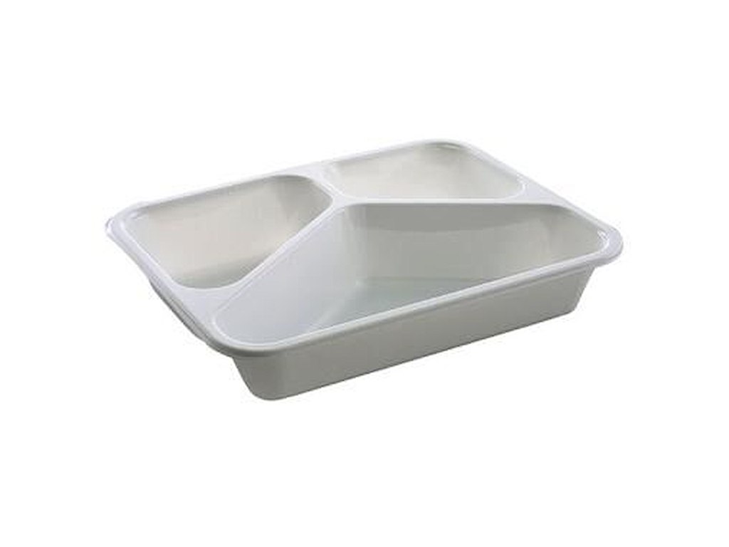 Bakke 3-rum 2227-3F 200/285/520 ml 227x178x43 mm CPET Hvid