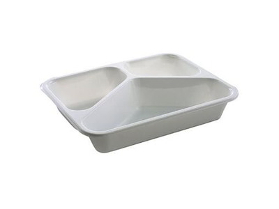 Bakke 3-rum 2227-3F 200/285/520 ml 227x178x43 mm CPET Hvid