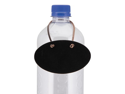 Skilt Securit 5x8.3 cm med Hvid tuschpen til Flaskehals