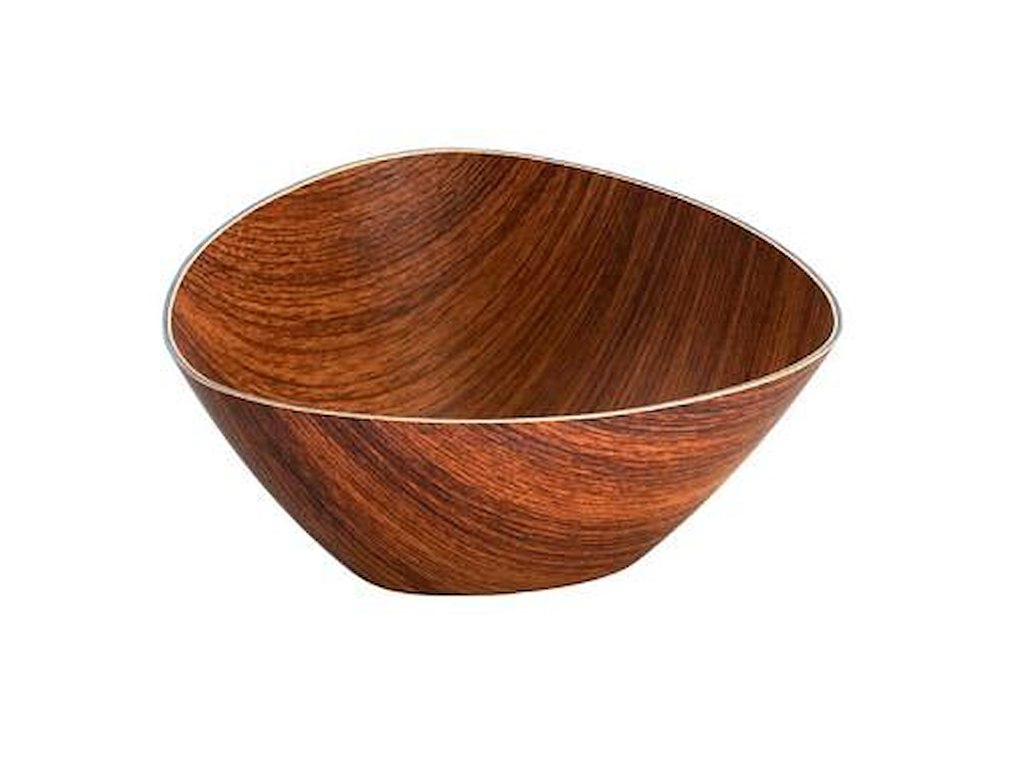 Skål Retro 24x24x10.5 cm Trekant PS Brun