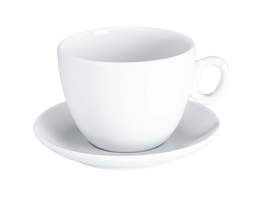 Kop latte big Luna 35cl Porcelæn hvid