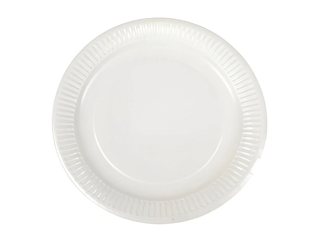 Paptallerken Catersource ø23xH1cm FSC Hvid