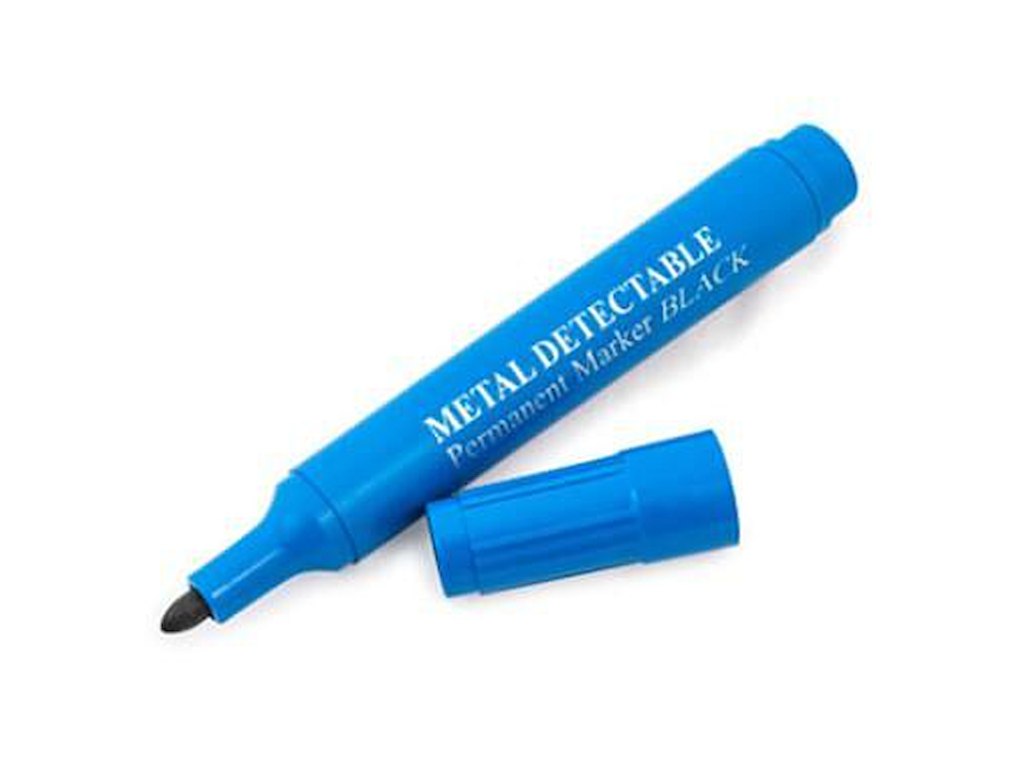 Tuschpen 1 stk Permanent Detekterbar Blå-Sort