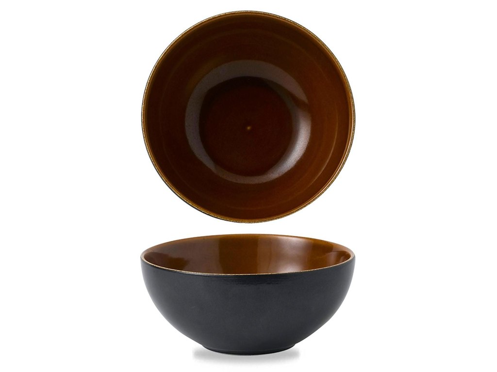 Skål Nourish Tokyo 107.5 cl Ø18.3 cm Porcelæn Sort/brun