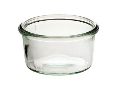 Patentglas Weck 165 ml Ø8.8x4.65 cm uden Låg Glas