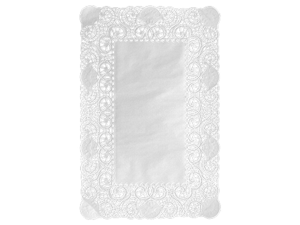 Fadpapir 30x40 cm Firkantet Udstanset kant Hvid