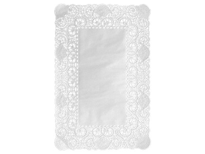 Fadpapir 30x40 cm Firkantet Udstanset kant Hvid