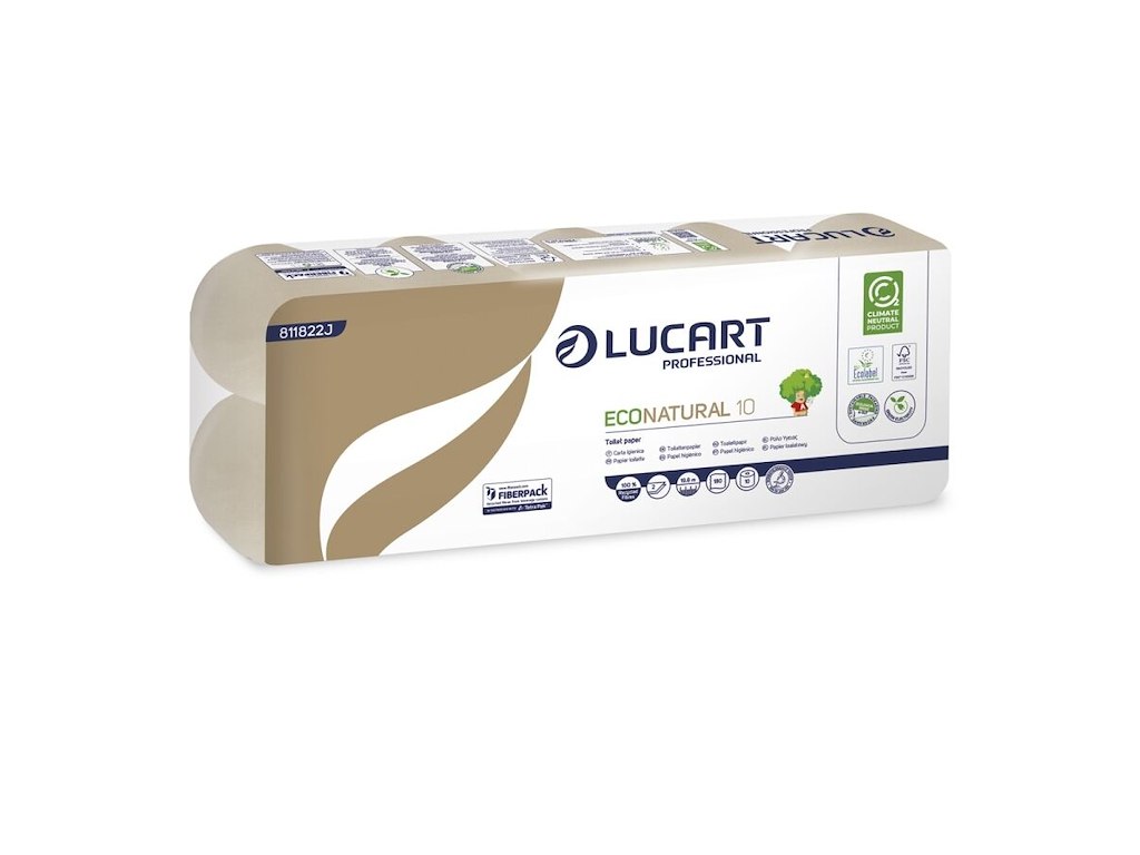 Toiletpapir EcoNatural 2-lag 19.8m Genbrugsfiber svagt parfumeret