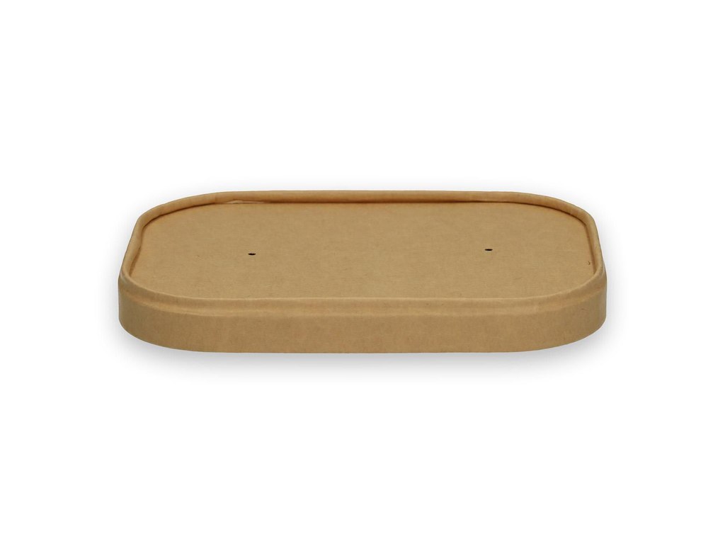 Låg Verive  L172xB120mm bionedbrydelig PAP/PLA brun til rektangulær bæger