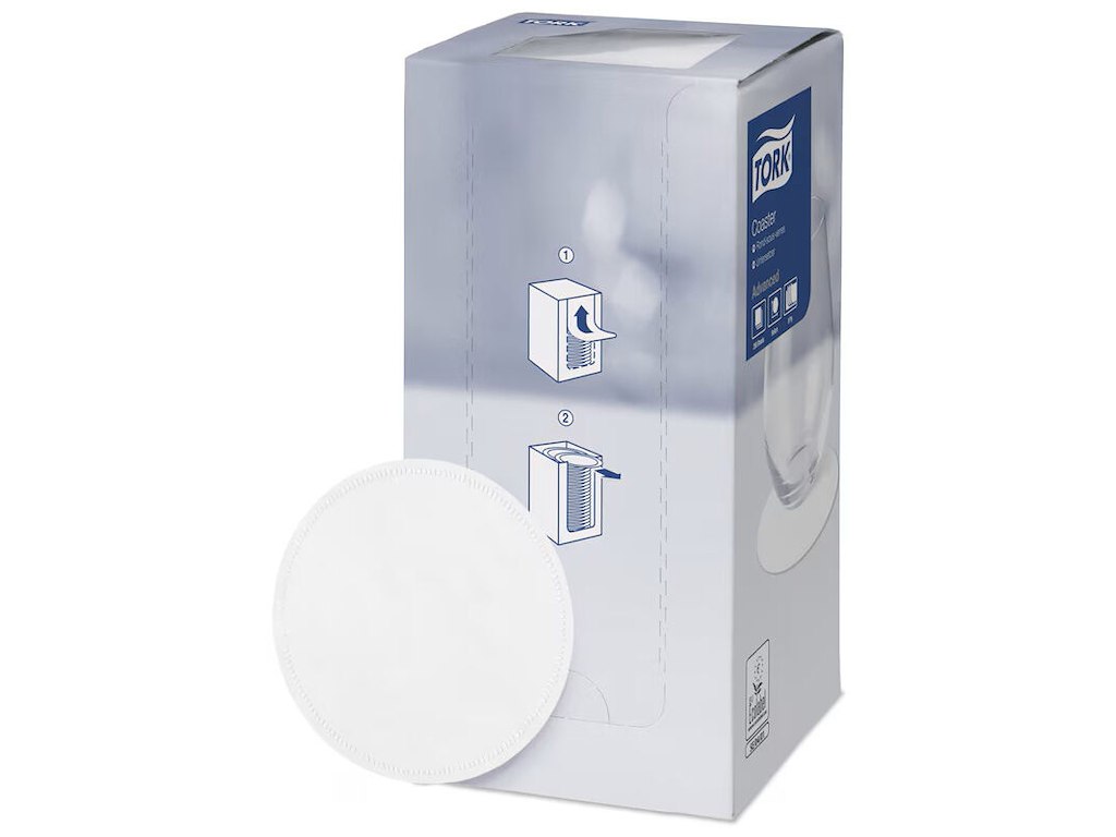 Kopunderlag Ø9cm 8-lag Hvid