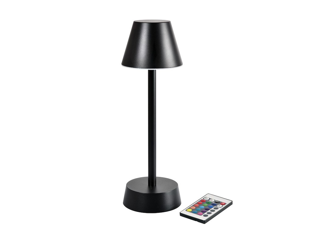 Lampe LED Zelda Ø10.3xH32cm Med Fjernbetjening Sort