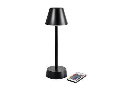 Lampe LED Zelda Ø10.3xH32cm Med Fjernbetjening Sort