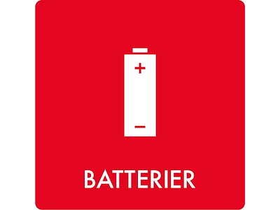 Piktogram BATTERIER 12x12 cm