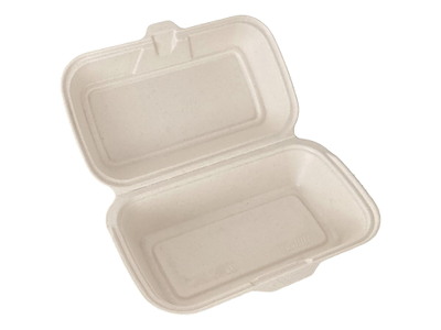 Bakke 1-rum 240x150x80 mm med låg Bagasse Beige