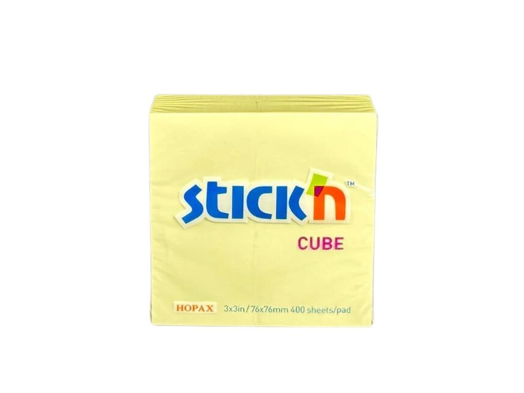 Post-it notes, gul - 400 ark (76x76mm)