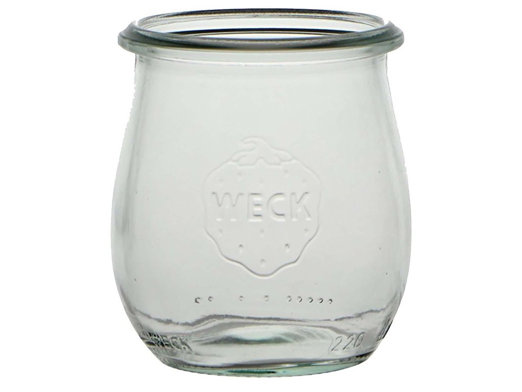 Patentglas Weck Tulip 220 ml Ø7.18x8 cm uden Låg Glas