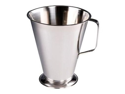 Målekande 2 ltr Ø17x20 cm Konisk med Graduering Rustfri stål