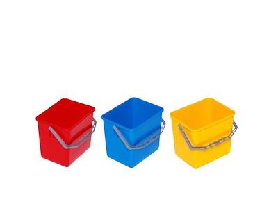 Spand 6 liter Firkantet Rød, Gul eller Blå