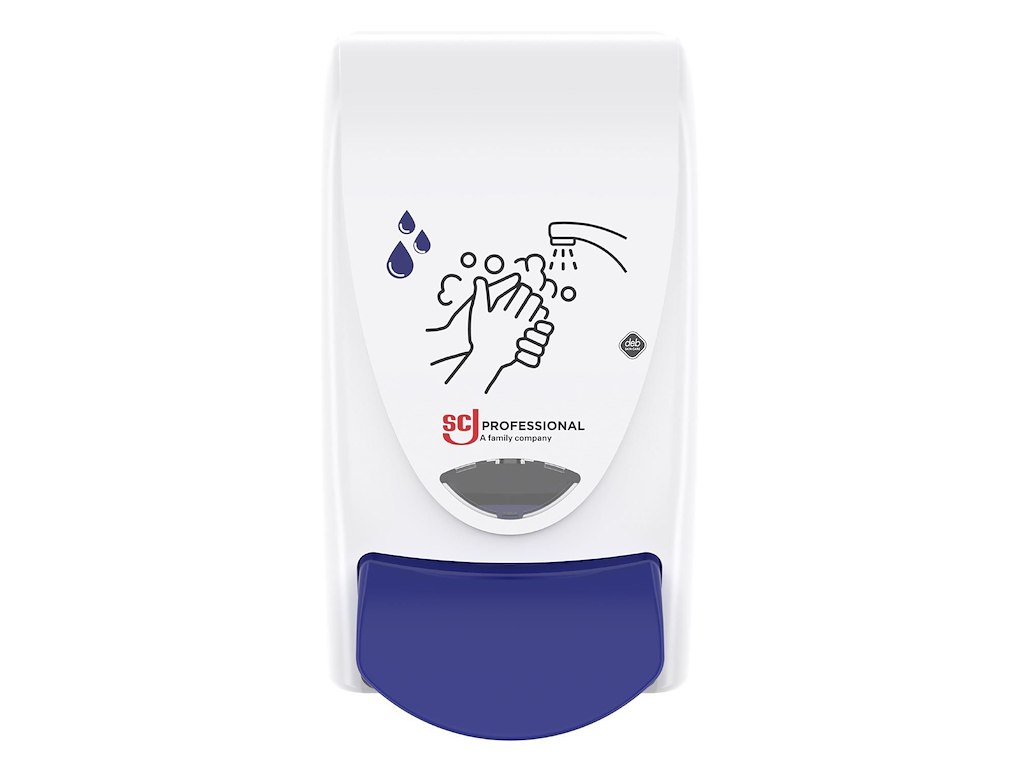 Dispenser Cleanse Hands Manuel Plast hvid/blå til 1ltr