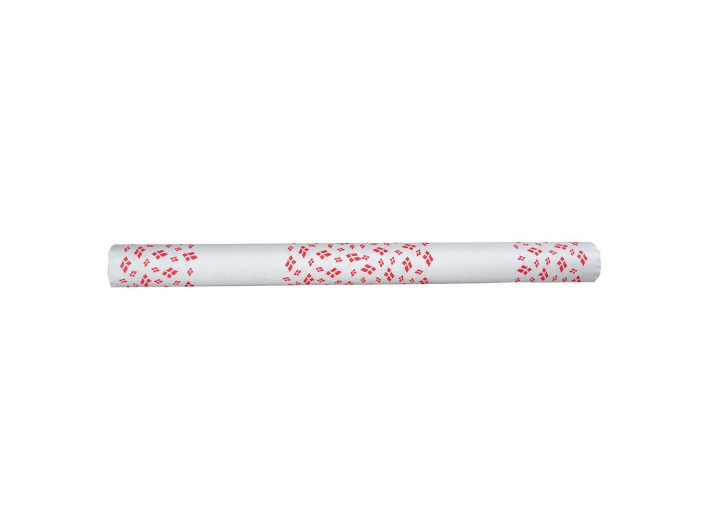 Dug Rulledug Papir Damask B1,2xL50m Hvid med flag