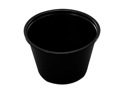 Dressingbæger 110 ml/4 oz Ø74x45 mm PP Sort
