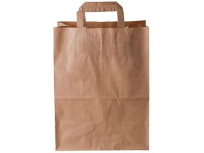 Bærepose 16 ltr 250x150x340mm 70 gr med Hank Papir Brun